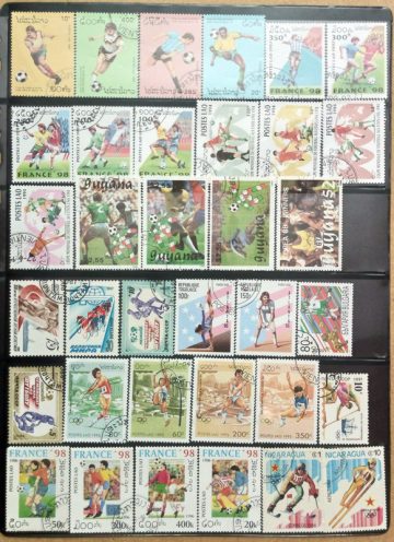 Sports Used Stamps set of 35 (Foreign Stamp)