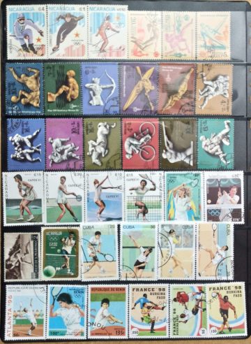 Sports Used Stamps set of 36 (Foreign Stamp)