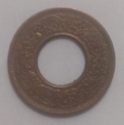 British India Coin GEORGE VI-1 PICE1945(used)(COPPER) | Indian Postage Stamps | Indian Coins | Old Indian Currency | Rare Indian Coins | Numismatic Collection India - Image 2
