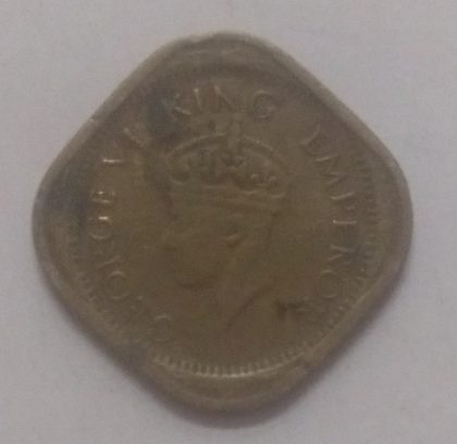 British India Coin GEORGE VI-HALF ANNA 1944(used) (COPPER) | Indian Postage Stamps | Indian Coins | Old Indian Currency | Rare Indian Coins | Numismatic Collection India - Image 2