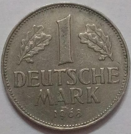 GERMANY Deutsche 1 MARK 1968 (USED) | Indian Postage Stamps | Indian Coins | Old Indian Currency | Rare Indian Coins | Numismatic Collection India