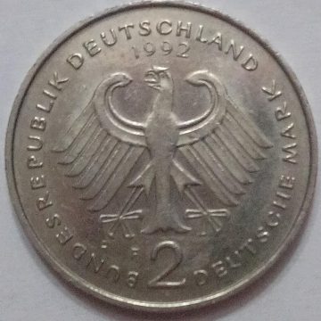 GERMANY Deutsche 2 MARK 1992 (USED) Old Foreign Coins | Rare Foreign Coins | Numismatic Collection