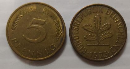 GERMANY 5 PFENNIG 1973(USED) | Indian Postage Stamps | Indian Coins | Old Indian Currency | Rare Indian Coins | Numismatic Collection India