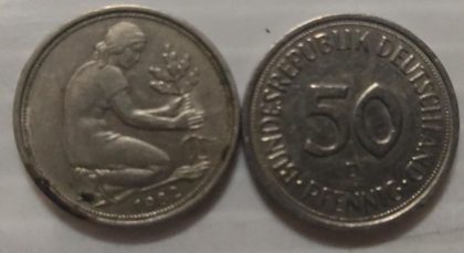 GERMANY 50 PFENNIG 1982(USED) | Indian Postage Stamps | Indian Coins | Old Indian Currency | Rare Indian Coins | Numismatic Collection India