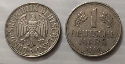 GERMANY 1 MARK 1990(USED) | Indian Postage Stamps | Indian Coins | Old Indian Currency | Rare Indian Coins | Numismatic Collection India
