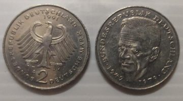 GERMANY 2 MARK 1991(USED)