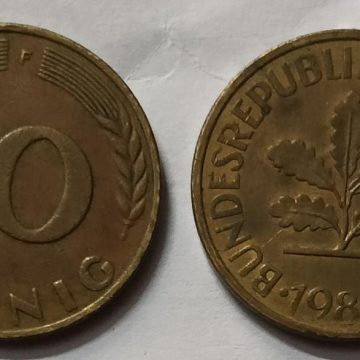 GERMANY 10  PFENNIG 1986  (USED)