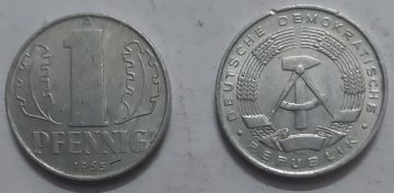 GERMANY 1 PFENNIG 1965 East Germany (USED)