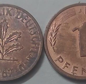 GERMANY 1 PFENNIG 1967 (USED)