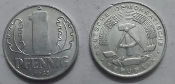 GERMANY 1 PFENNIG 1968 East Germany (USED)