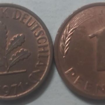 GERMANY 1 PFENNIG 1971 (USED)