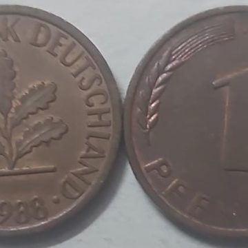 GERMANY 1 PFENNIG 1988 (USED)