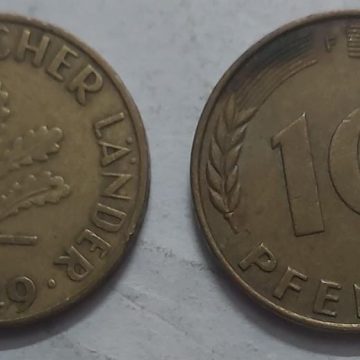 GERMANY 10  PFENNIG 1949 (USED)
