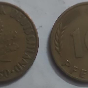 GERMANY 10  PFENNIG 1950 (USED)