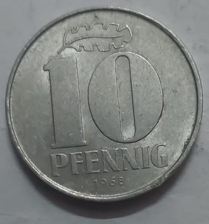 GERMANY 10  PFENNIG 1968 East Germany (USED) | Indian Postage Stamps | Indian Coins | Old Indian Currency | Rare Indian Coins | Numismatic Collection India