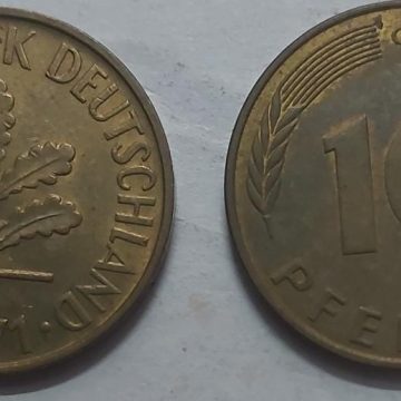 GERMANY 10  PFENNIG 1971 (USED)