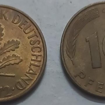 GERMANY 10  PFENNIG 1972 (USED)
