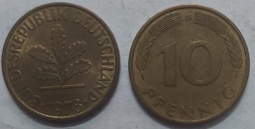 GERMANY 10 PFENNIG 1978 (USED)