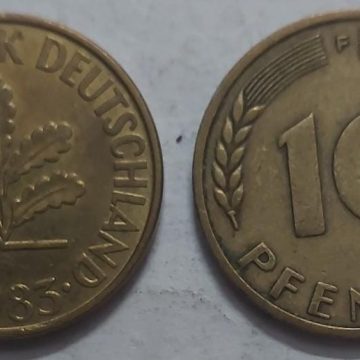 GERMANY 10  PFENNIG 1983 (USED)