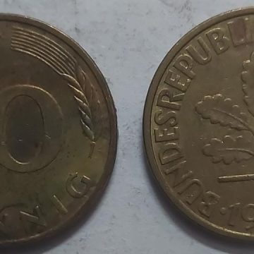 GERMANY 10  PFENNIG 1985 (USED)
