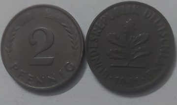 GERMANY 2 PFENNIG 1961 (USED)