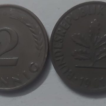GERMANY 2  PFENNIG 1961 (USED)