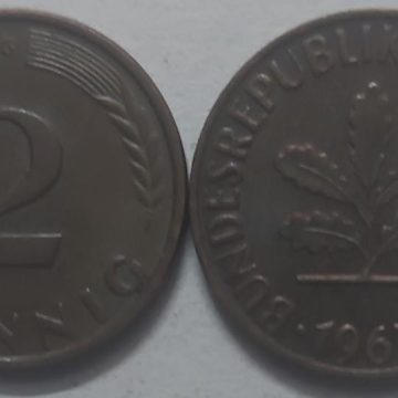 GERMANY 2  PFENNIG 1967 (USED)