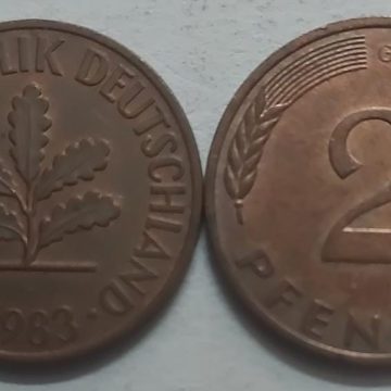 GERMANY 2  PFENNIG 1983 (USED)
