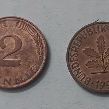 GERMANY 2  PFENNIG 1991 (USED)