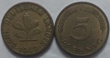 GERMANY 5 PFENNIG 1949 (USED)