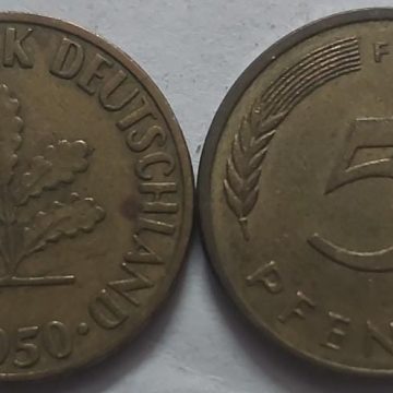 GERMANY 5  PFENNIG 1950 (USED)