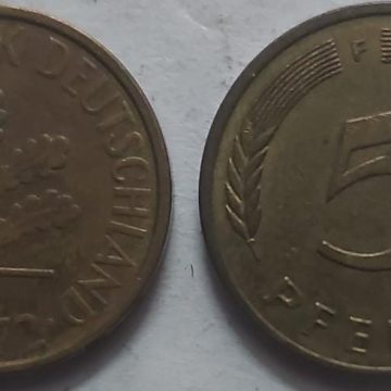 GERMANY 5  PFENNIG 1972 (USED)