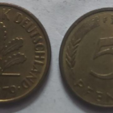 GERMANY 5  PFENNIG 1979 (USED)