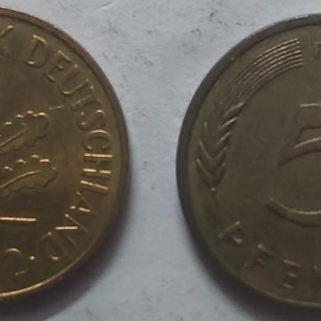 GERMANY 5  PFENNIG 1982 (USED)