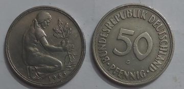GERMANY 50  PFENNIG 1966 (USED)