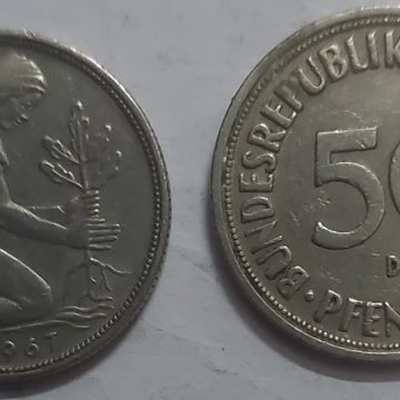 GERMANY 50  PFENNIG 1967 (USED)