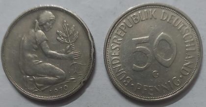 GERMANY 50  PFENNIG 1970 (USED) | Indian Postage Stamps | Indian Coins | Old Indian Currency | Rare Indian Coins | Numismatic Collection India