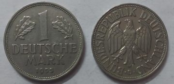 GERMANY Deutsche 1 MARK 1955 (USED)