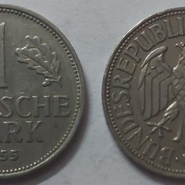 GERMANY Deutsche 1 MARK 1955 (USED)