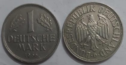 GERMANY Deutsche 1 MARK 1966 (USED) | Indian Postage Stamps | Indian Coins | Old Indian Currency | Rare Indian Coins | Numismatic Collection India