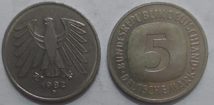 GERMANY Deutsche 5 MARK 1982  (USED) | Indian Postage Stamps | Indian Coins | Old Indian Currency | Rare Indian Coins | Numismatic Collection India