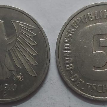 GERMANY Deutsche 5 MARK 1990  (USED)