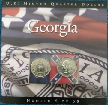 United States Quarter Dollar Georgia State 2 Coins (# 4/50) UNC