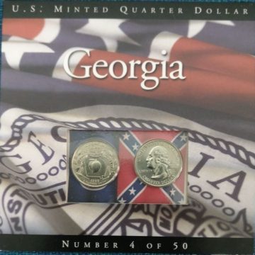 United States Quarter Dollar Georgia State 2 Coins (# 4/50) UNC