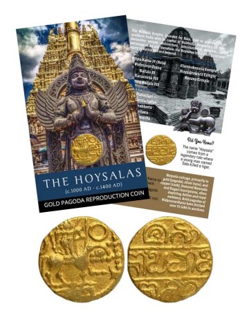 The Hoysalas-Gold Pagoda (Kannada Script) Dynasty Gold-Plated Reproduction ATM card Type/Limited Edition