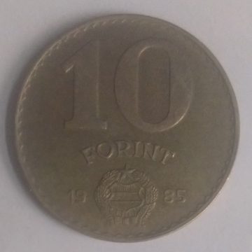 HUNGARY 10 FORINT 1985(used)