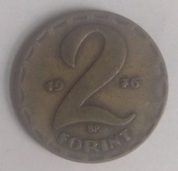 HUNGARY 2 FORINT 1976(used)