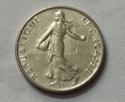 Half Franc 1984 Liberte Egalite Fraternite (used) | Indian Postage Stamps | Indian Coins | Old Indian Currency | Rare Indian Coins | Numismatic Collection India