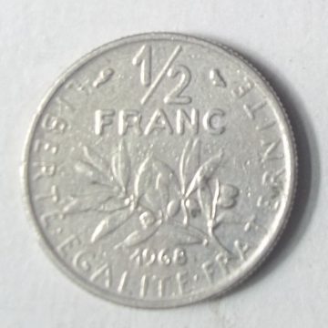 Half Franc 1968 Liberte Egalite Fraternite(used)