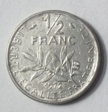 Half Franc 1972 Liberte Egalite Fraternite(used)